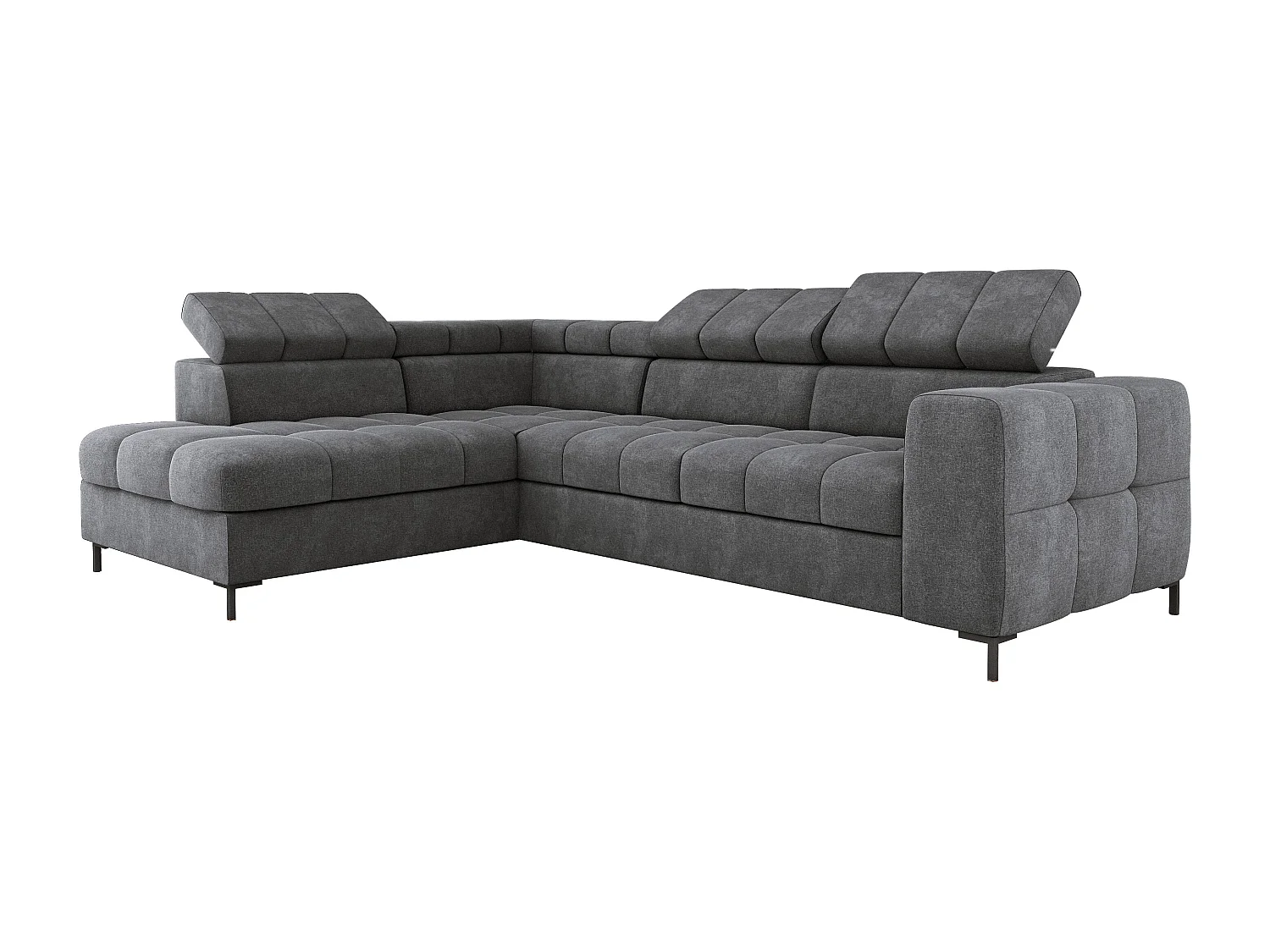 Pablo Moderne hoekbank 279 x 201 cm, slaapbank met verstelbare