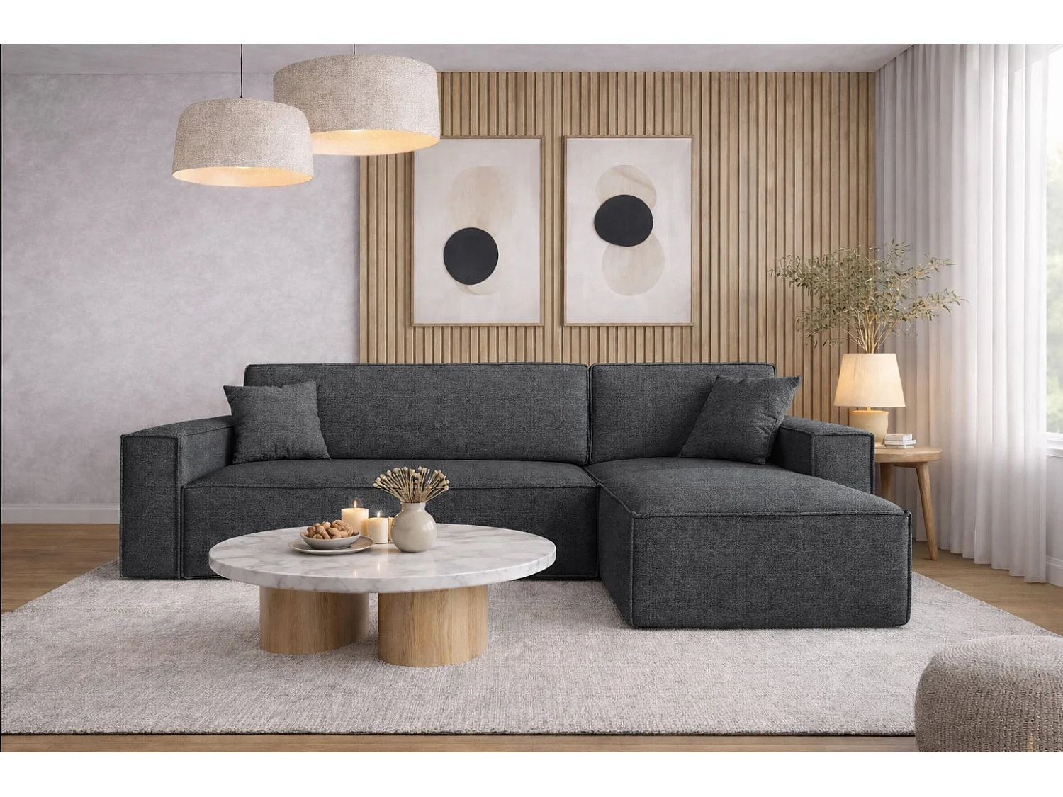 De lichte bankdeken is een echte eyecatcher voor elke slaap- en